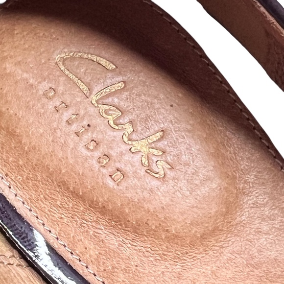 Clarks Sage Copper Burgundy Patent Leather Low Heel Shoes NWT - Picture 4 of 13